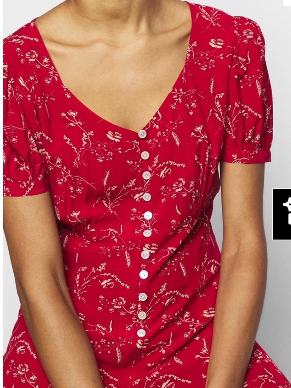 NWT Polo Ralph Lauren Printed Short-Sleeve Dress in Tender Red Floral Size 14 - Picture 3 of 15